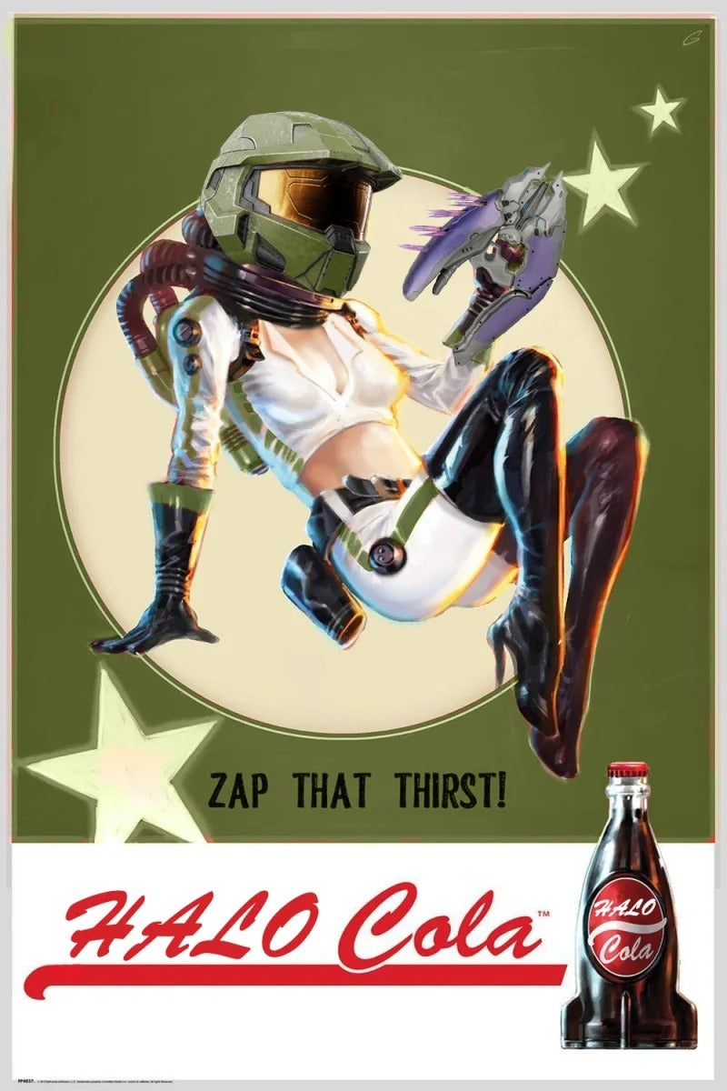 C.J. Emerson shills for Nuka Cola and gets $23 for it. 