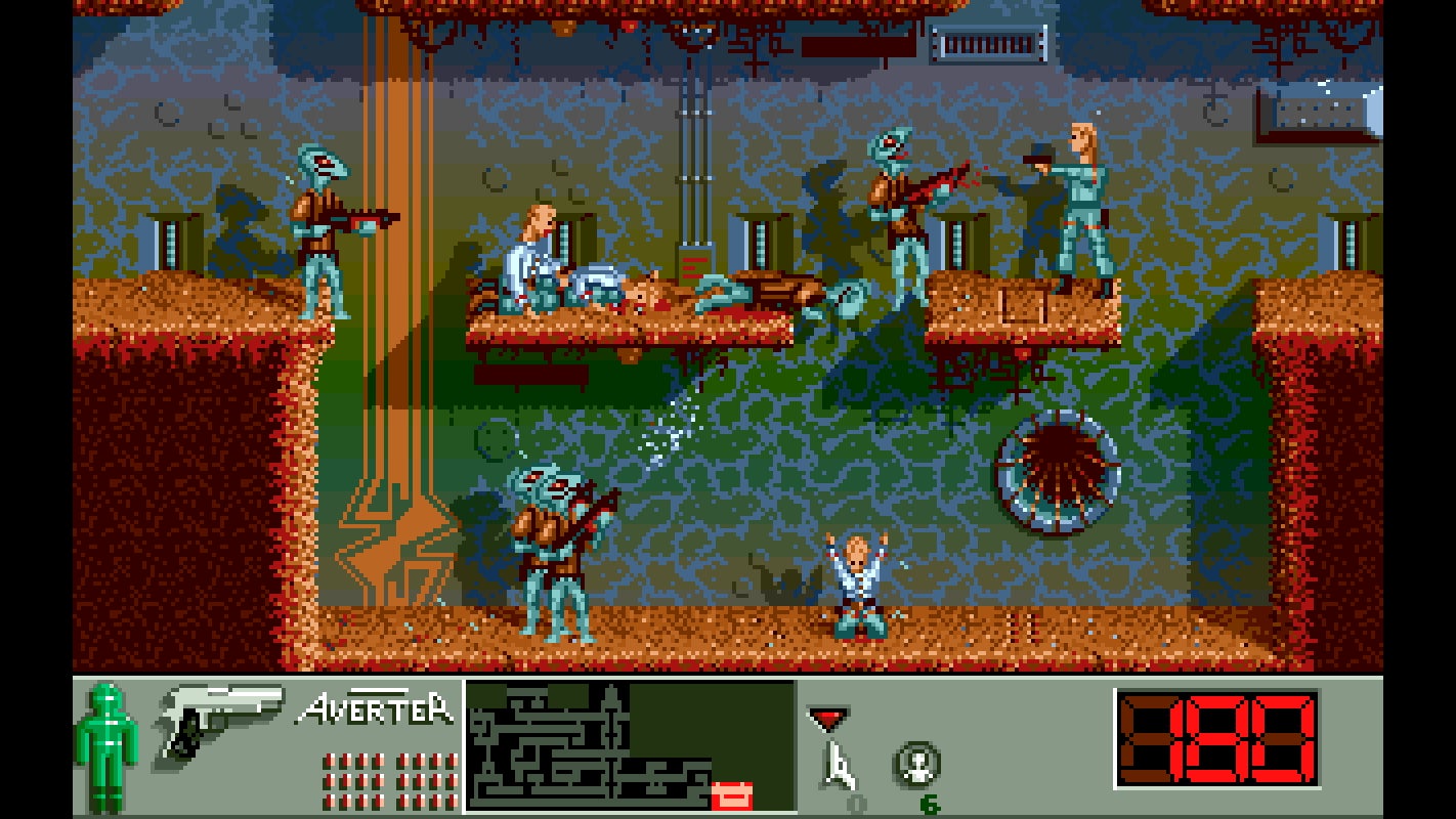 Your human allies are dumb and will frequently walk into bullets as as Illustrated here.