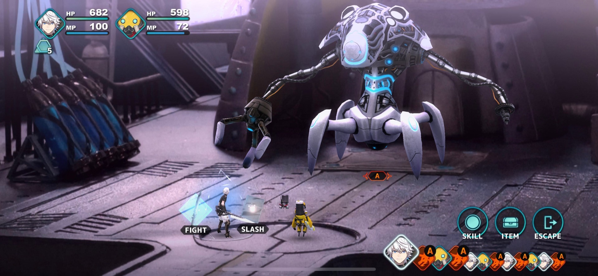 Obligatory giant robot tutorial boss.