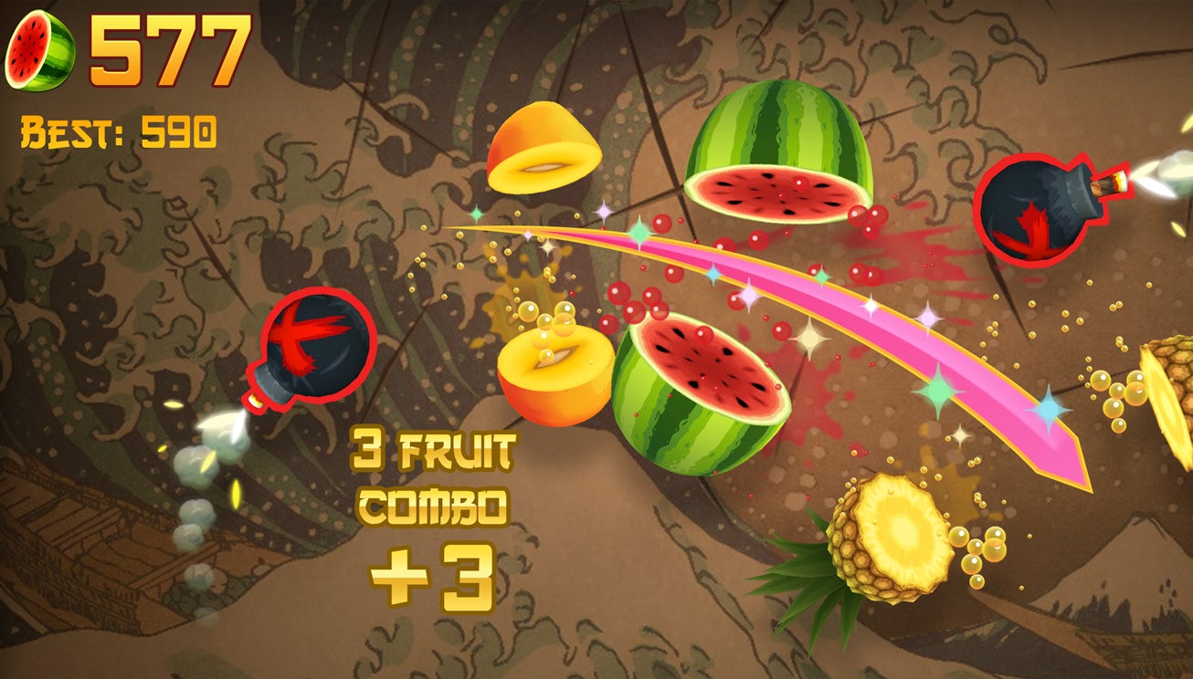 It’s Fruit Ninja, y’all. 