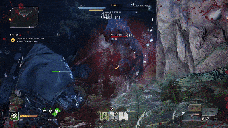 Here’s a gun with Death Chains just absolutely draining the health of an Alpha Perforo