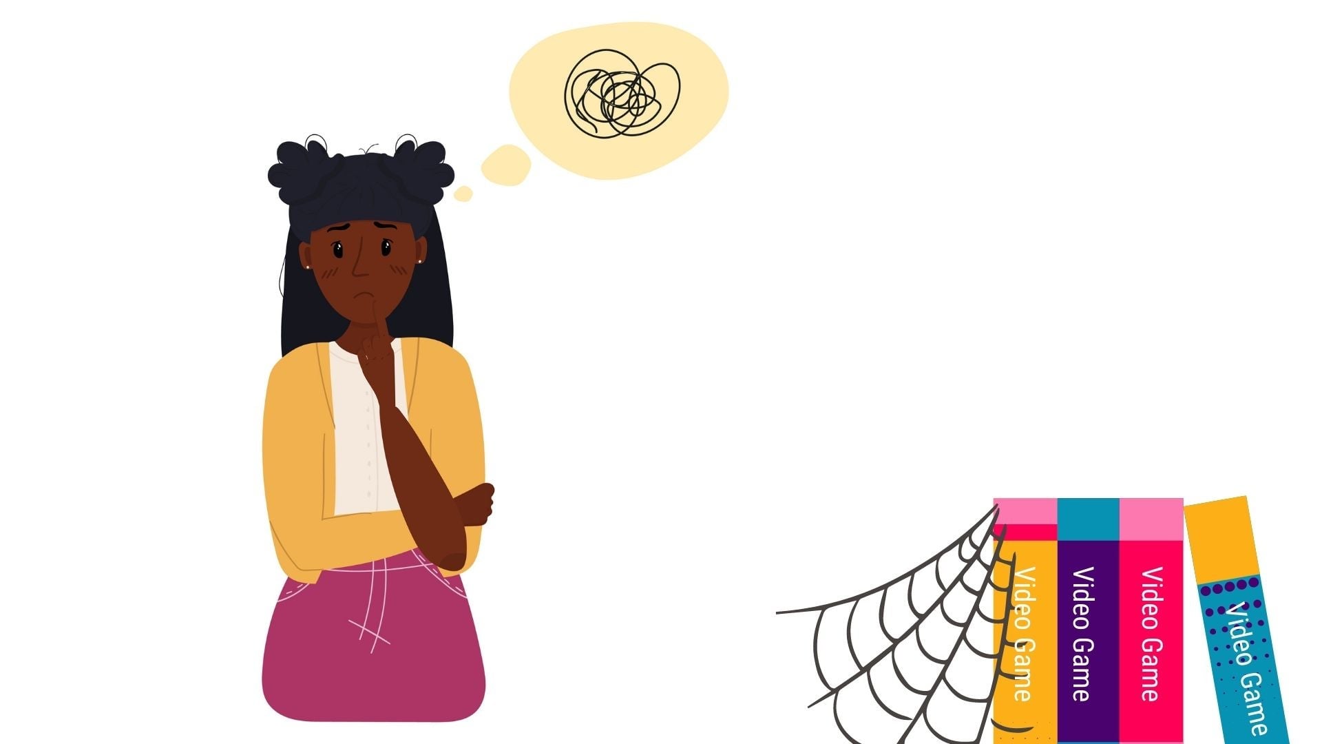 Me, with much better hair, contemplating my backlog with