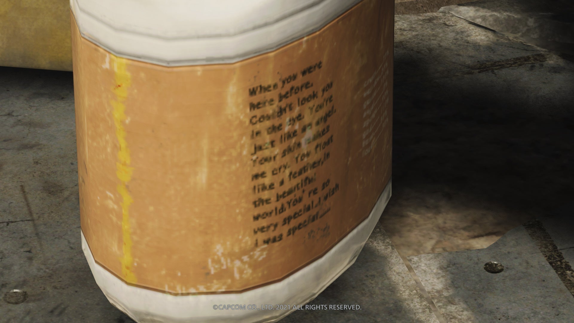 When you were here before / Couldn’t look you in the eye / You’re just like an angel / Your skin makes me cry / You float like a feather / In a beautiful world / You’re so very special / I wish I was special