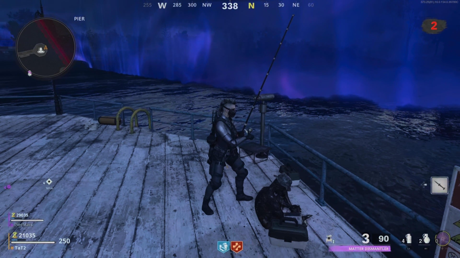 Just fishing on the docks of the Sanatorium map.