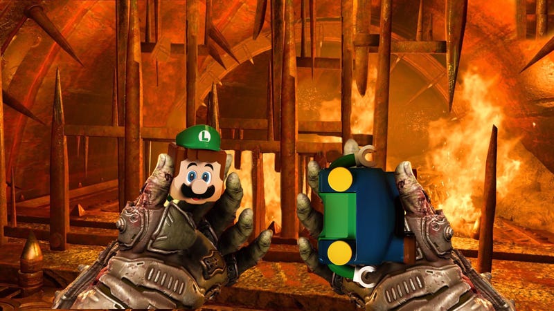 Kaputnoob went and broke his Lego Luigi. Careful next time!