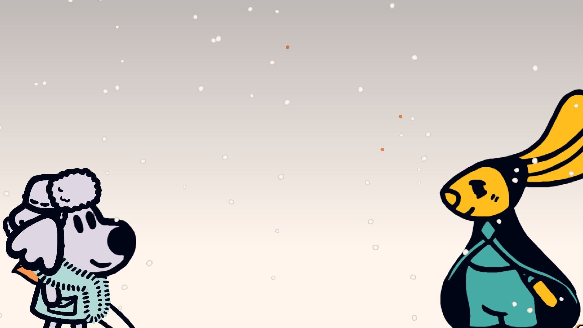 Pizza and Chicory after having a wonderfully cute moment on a mountaintop.