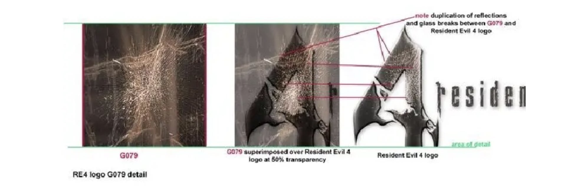 An exhibit from the lawsuit showing similarities between images from Surfaces and Resident Evil