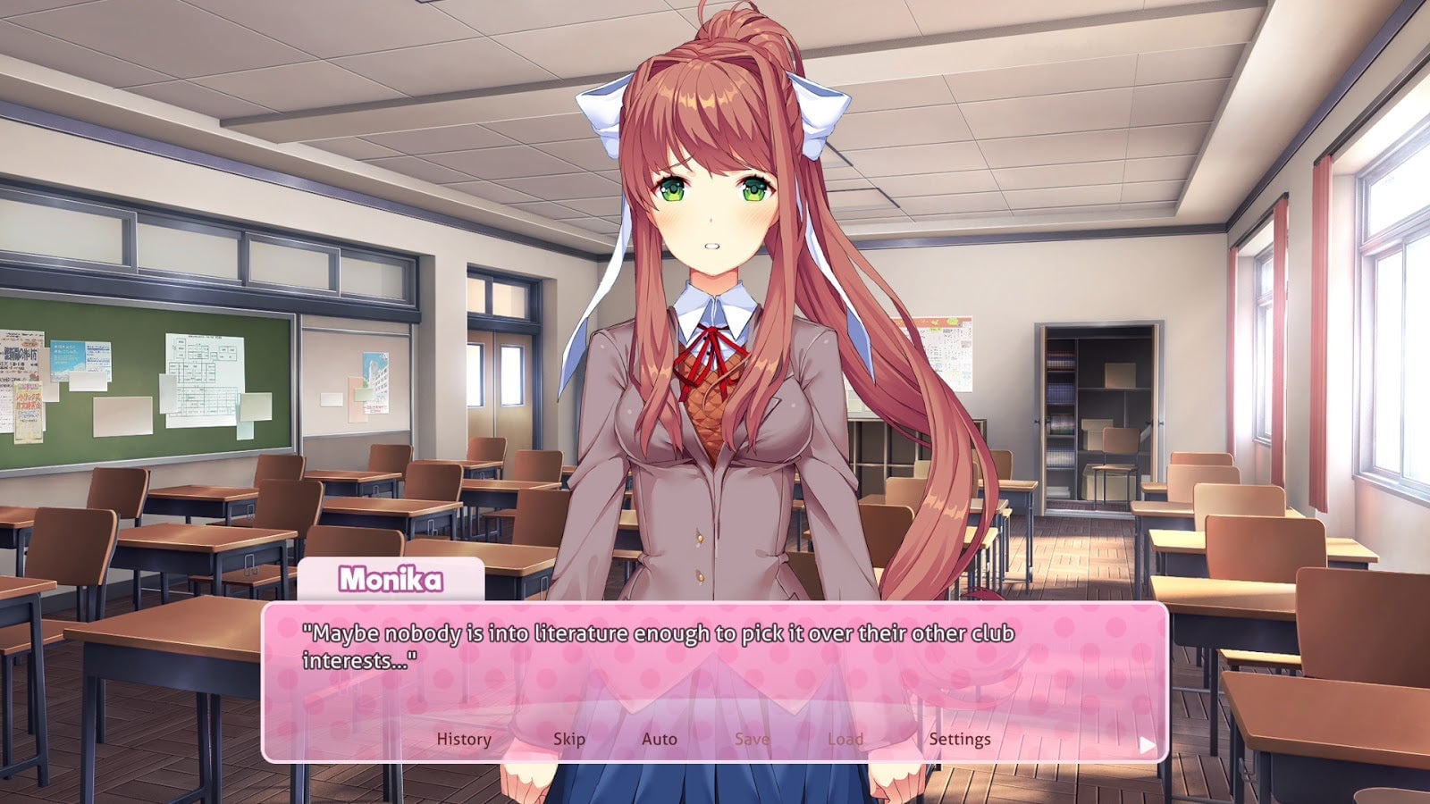 Awww, poor Monika can’t get anyone to join her club. 