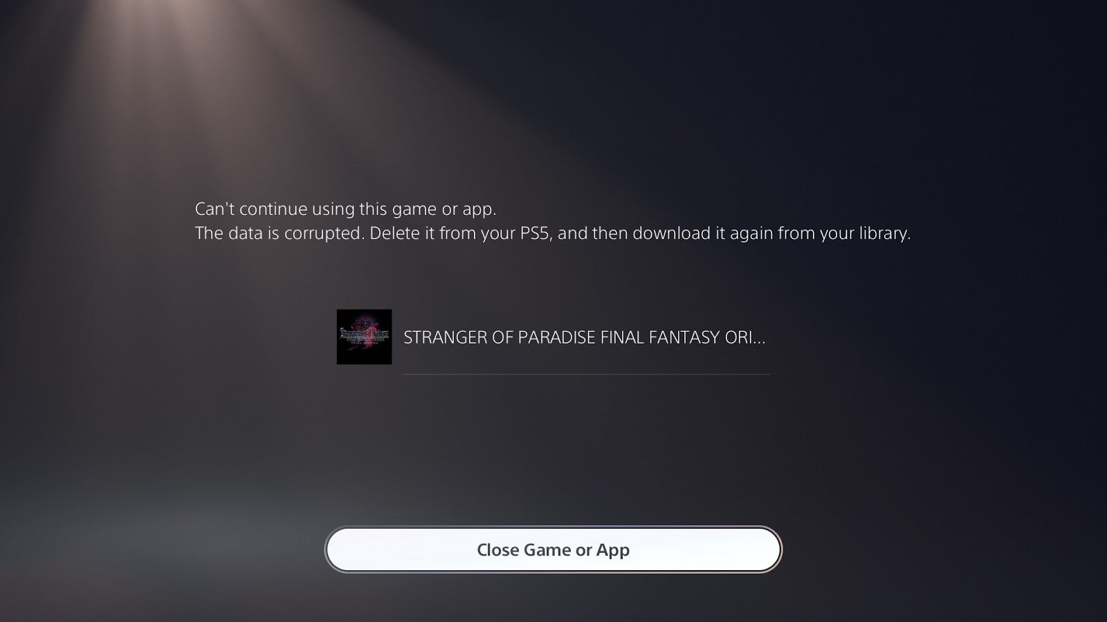Just reinstalled at 10 a.m. same message. 