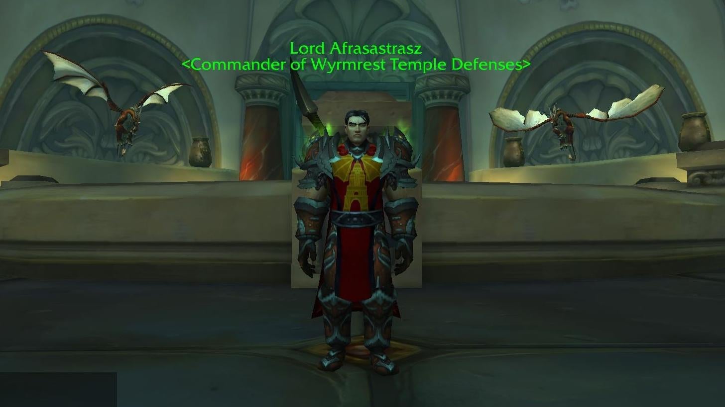 The second confirmed Afrasiabi NPC is Lord Afrasastrasz in Wyrmrest Temple.