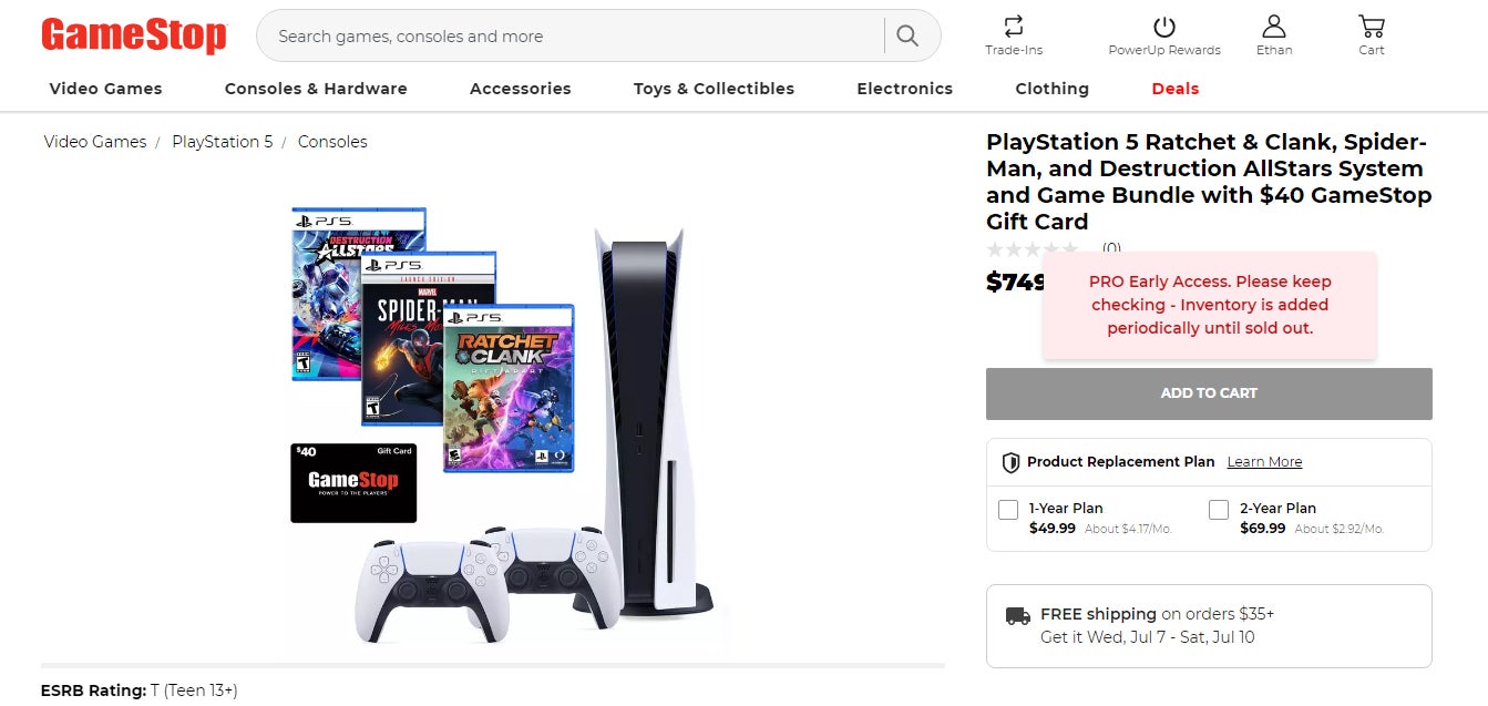 Screenshot: GameStop / Kotaku