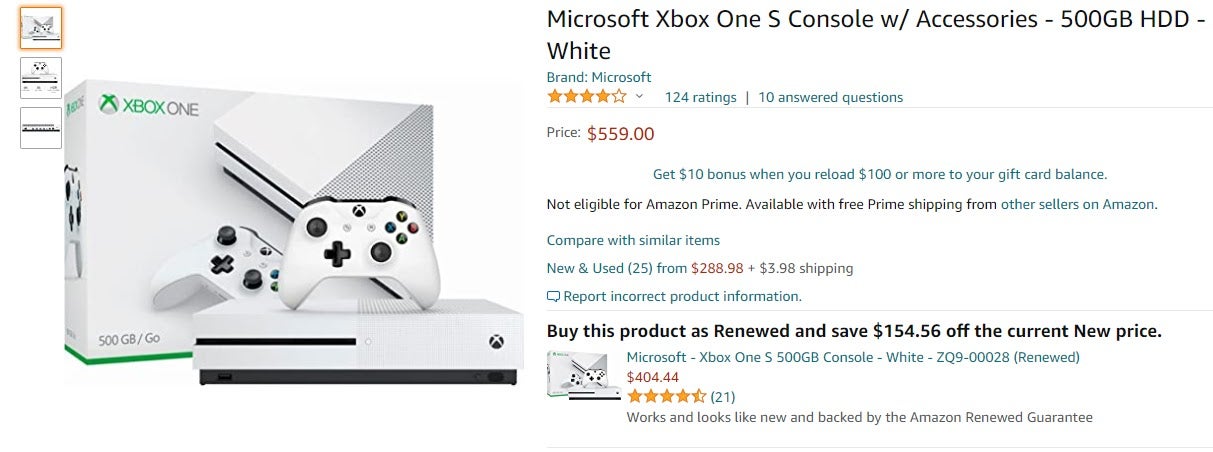 This is not a good price for an Xbox One S. 