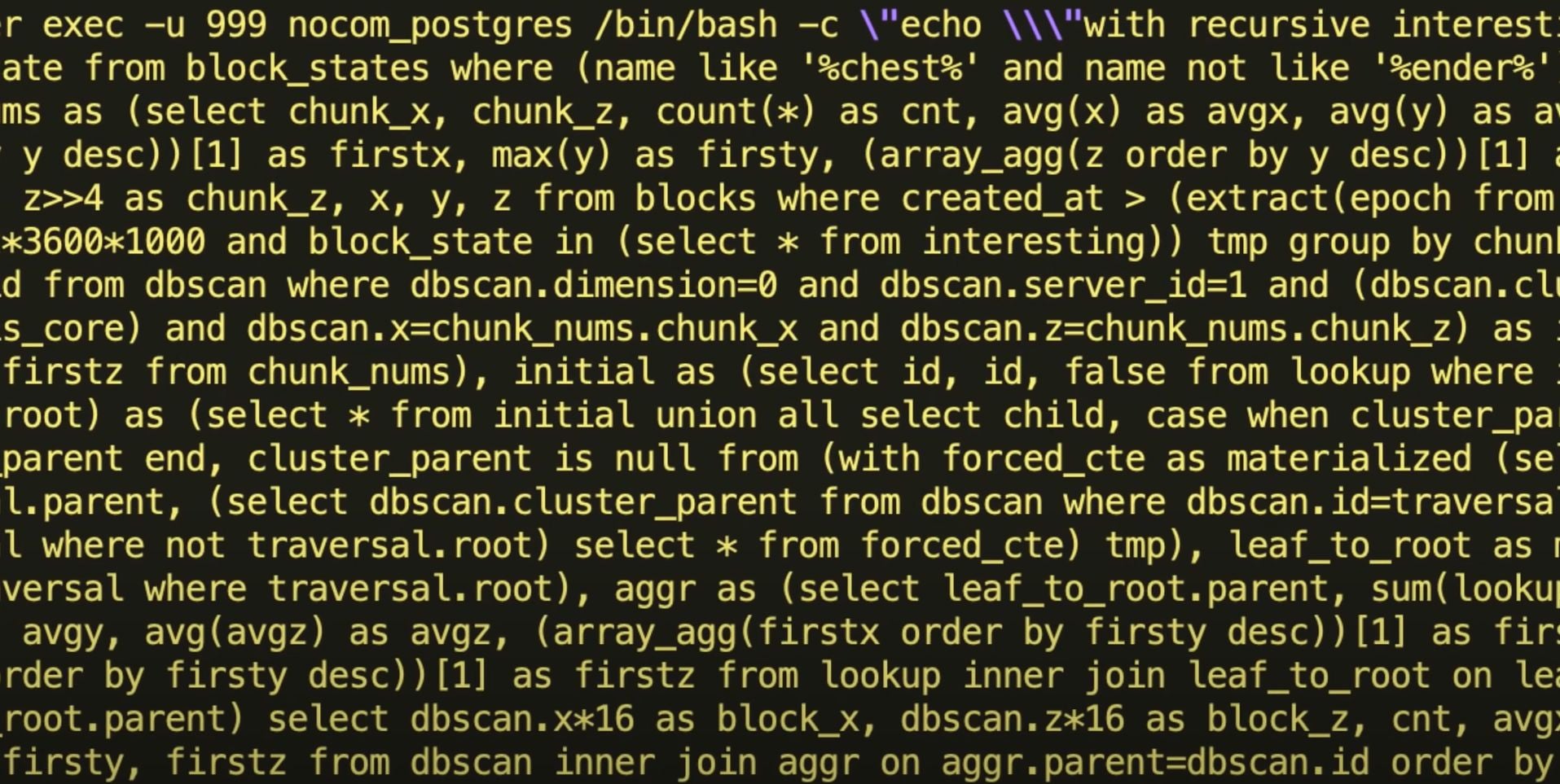 A portion of the code used running NOCOM.