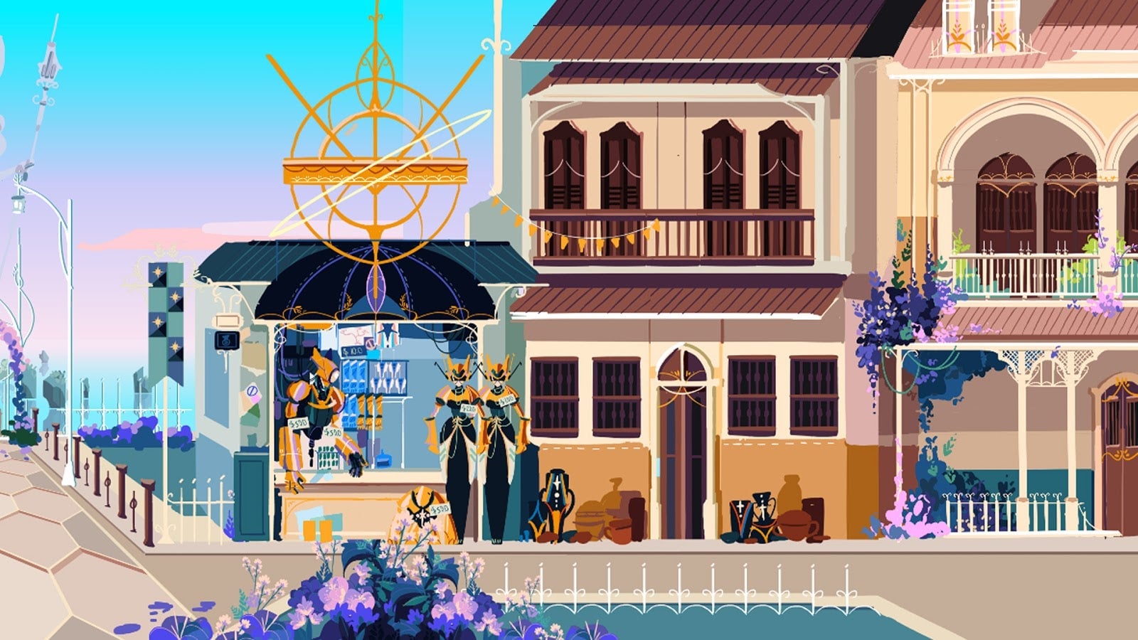 Houses in Cris Tales inspired by real world homes in Houses in the city of Cartagena de Indias.