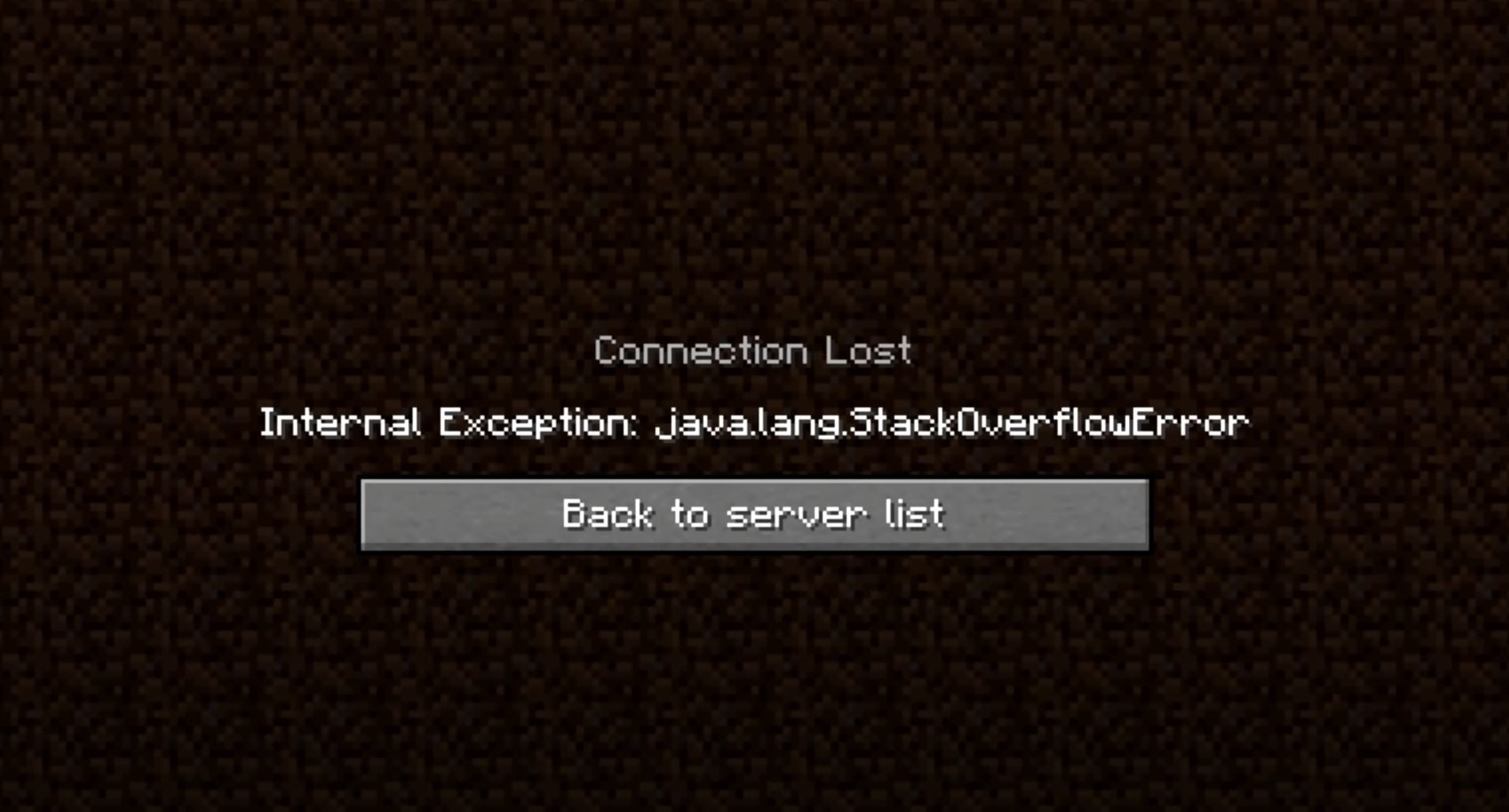 The error message that began it all in 2016.