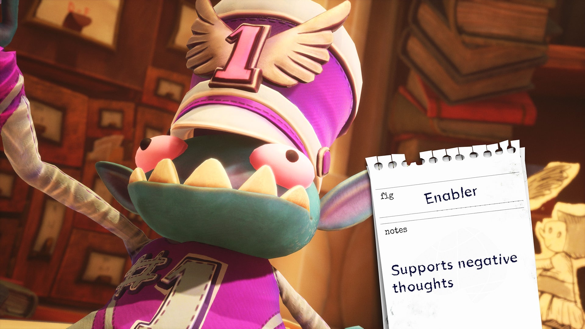 New enemies are introduced with quick intros featuring their names and some notes about them.