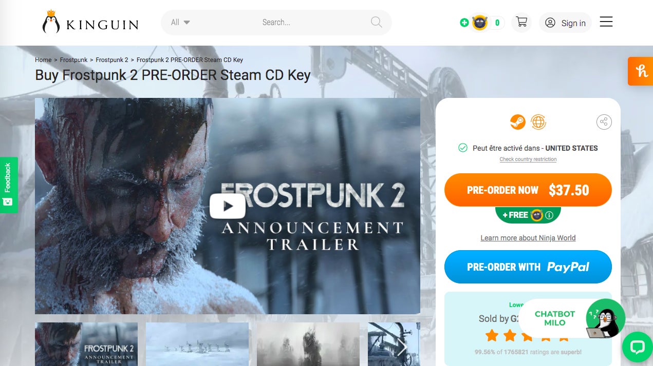 Screenshot: Kinguin / Kotaku