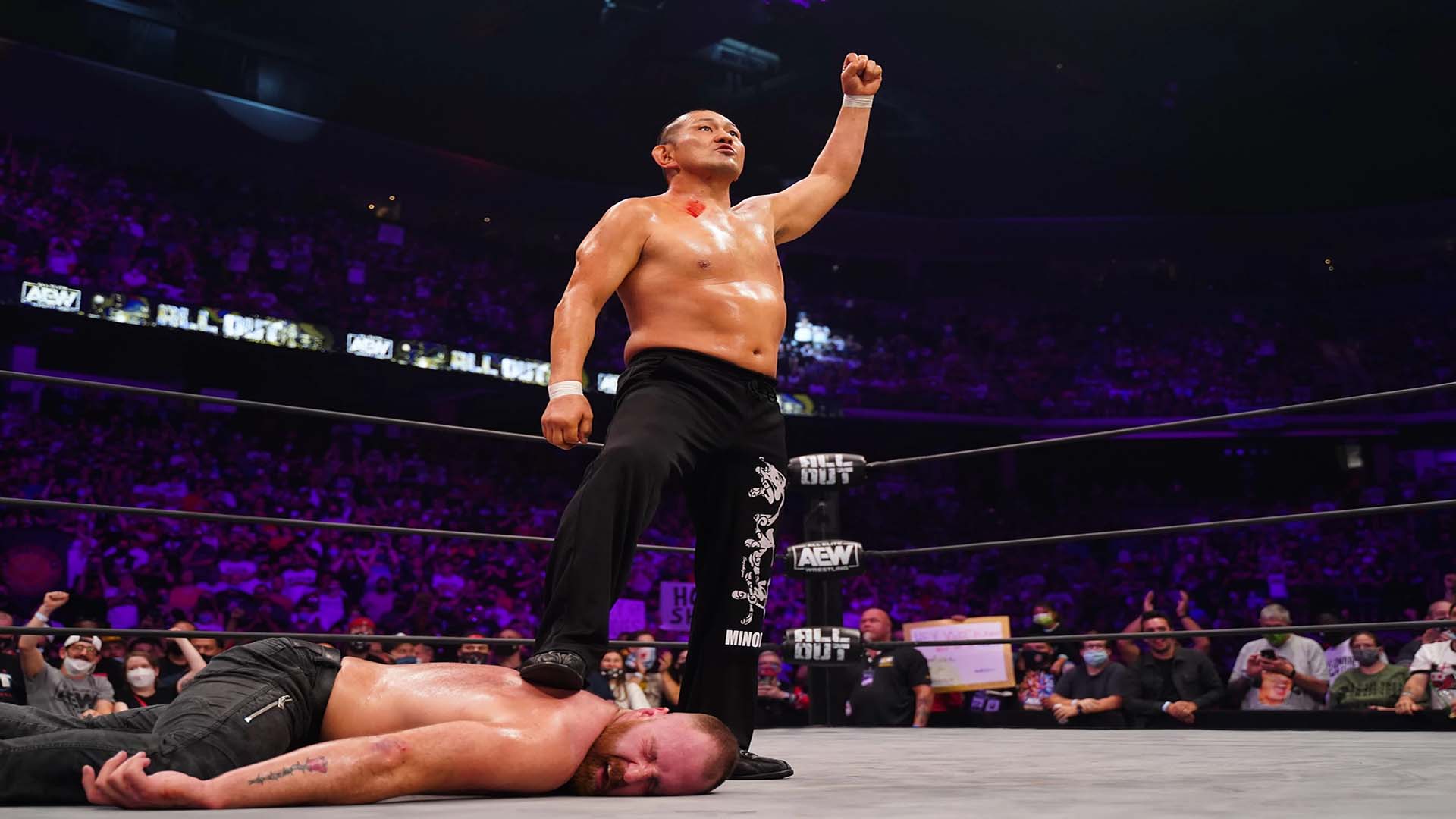 Itâs crazy that we live in a world where Minoru Suzuki can just show up on AEW. Kaze Ni Nare indeed!