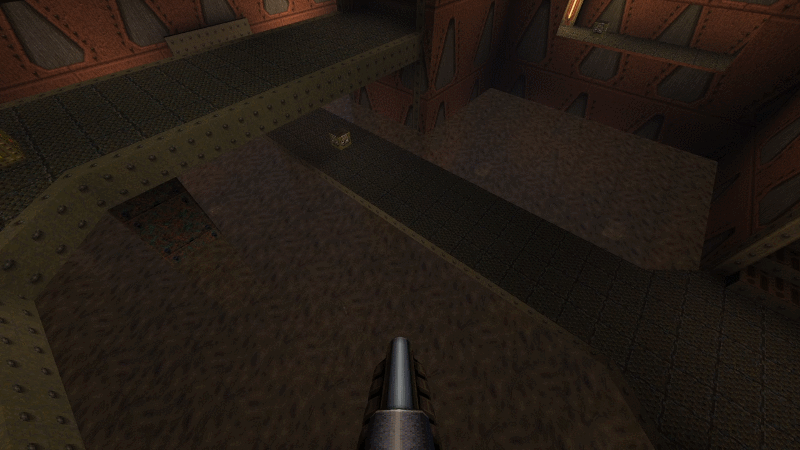 The Quake remaster defaults to almost opaque water, bad for multiplayer. You can fix it with r_wateralpha.