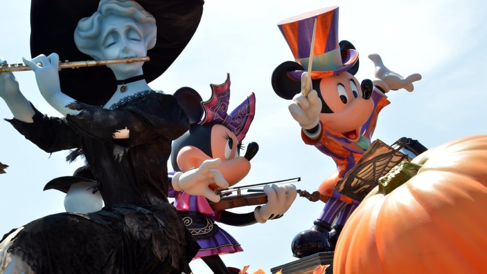 Mickey and Minnie at Tokyo Disneyland celebrate Halloween.