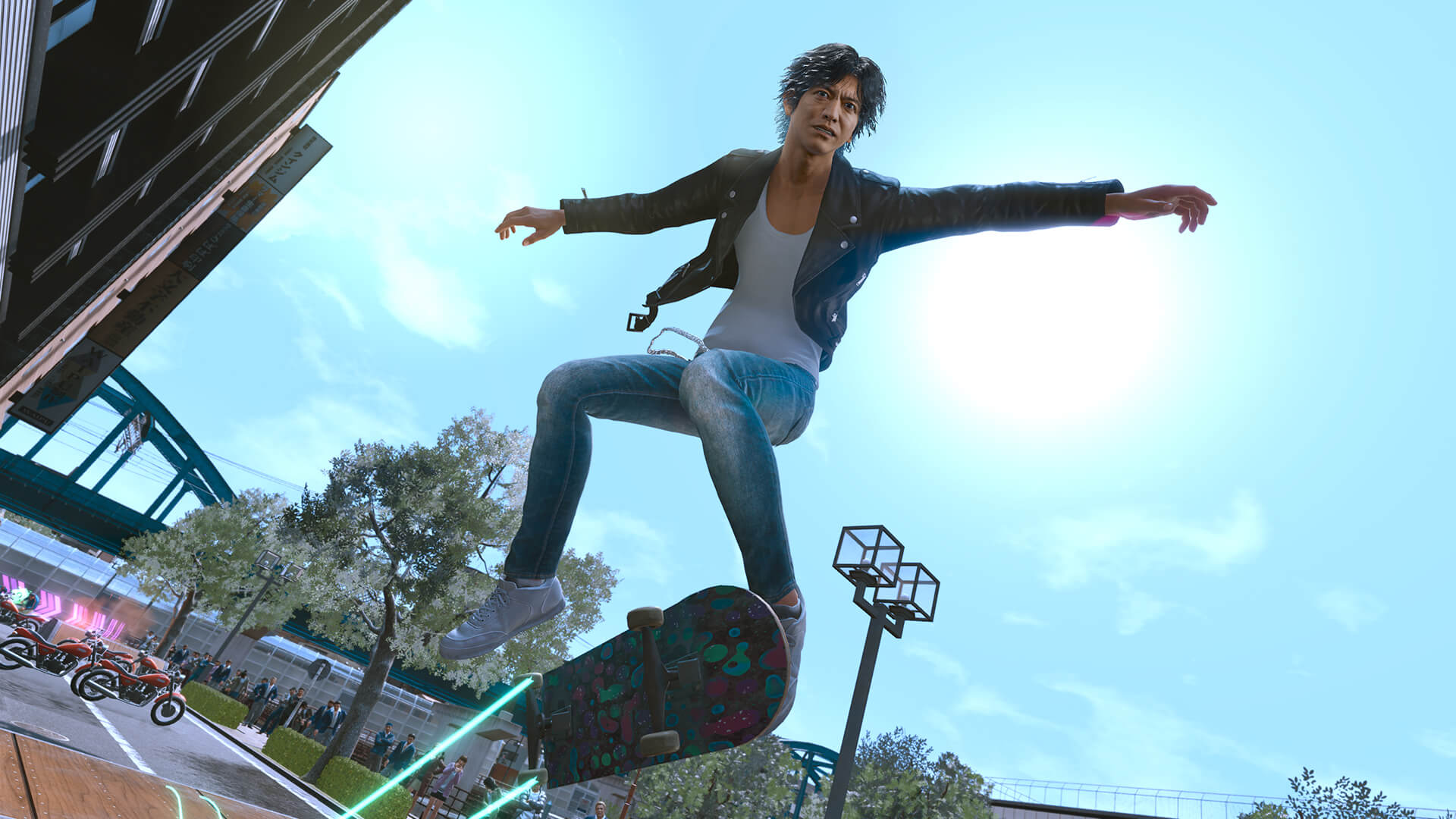 Iâm about to talk a lot of shit about the extra stuff this game asks you to do. But thereâs one exception: giving the player a skateboard to get around town on is one of the best things to ever happen in a Yakuza game.