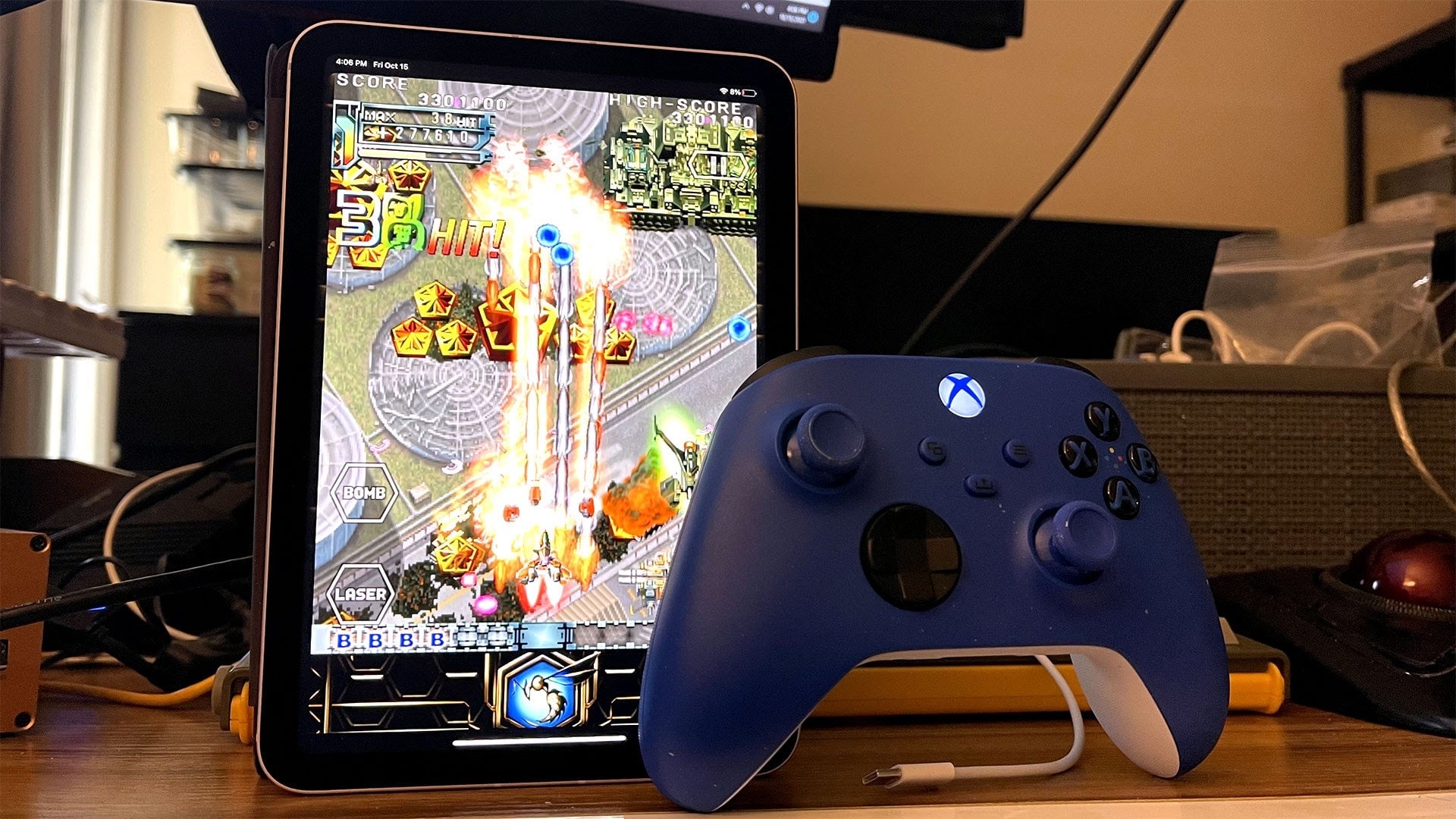 The desk could use more wires, I agree.