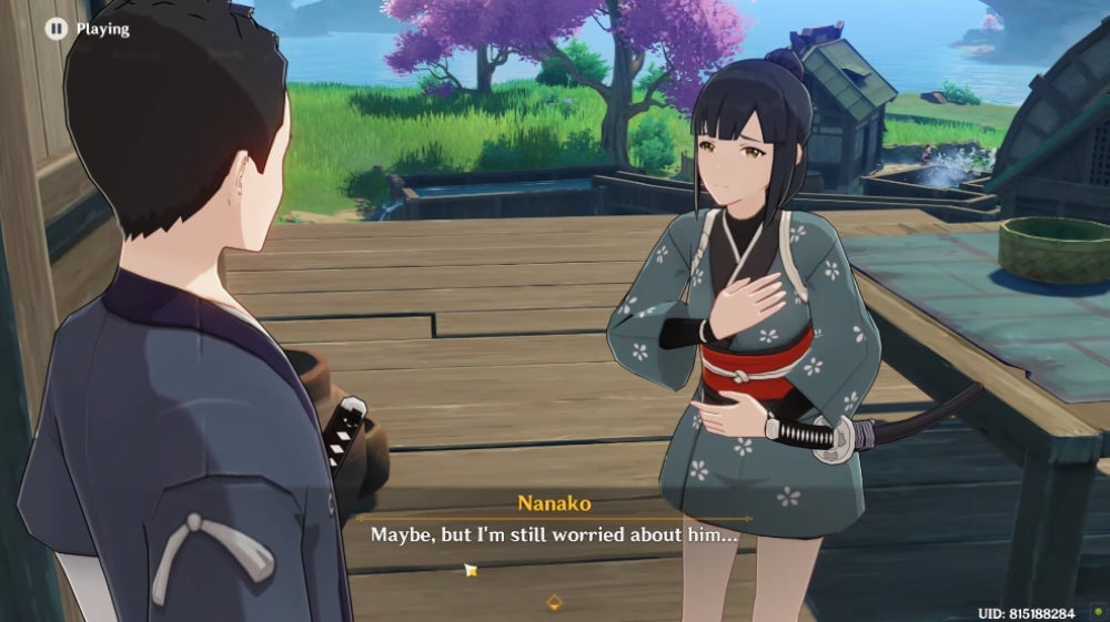 The way these characters wear katana did change after the update.