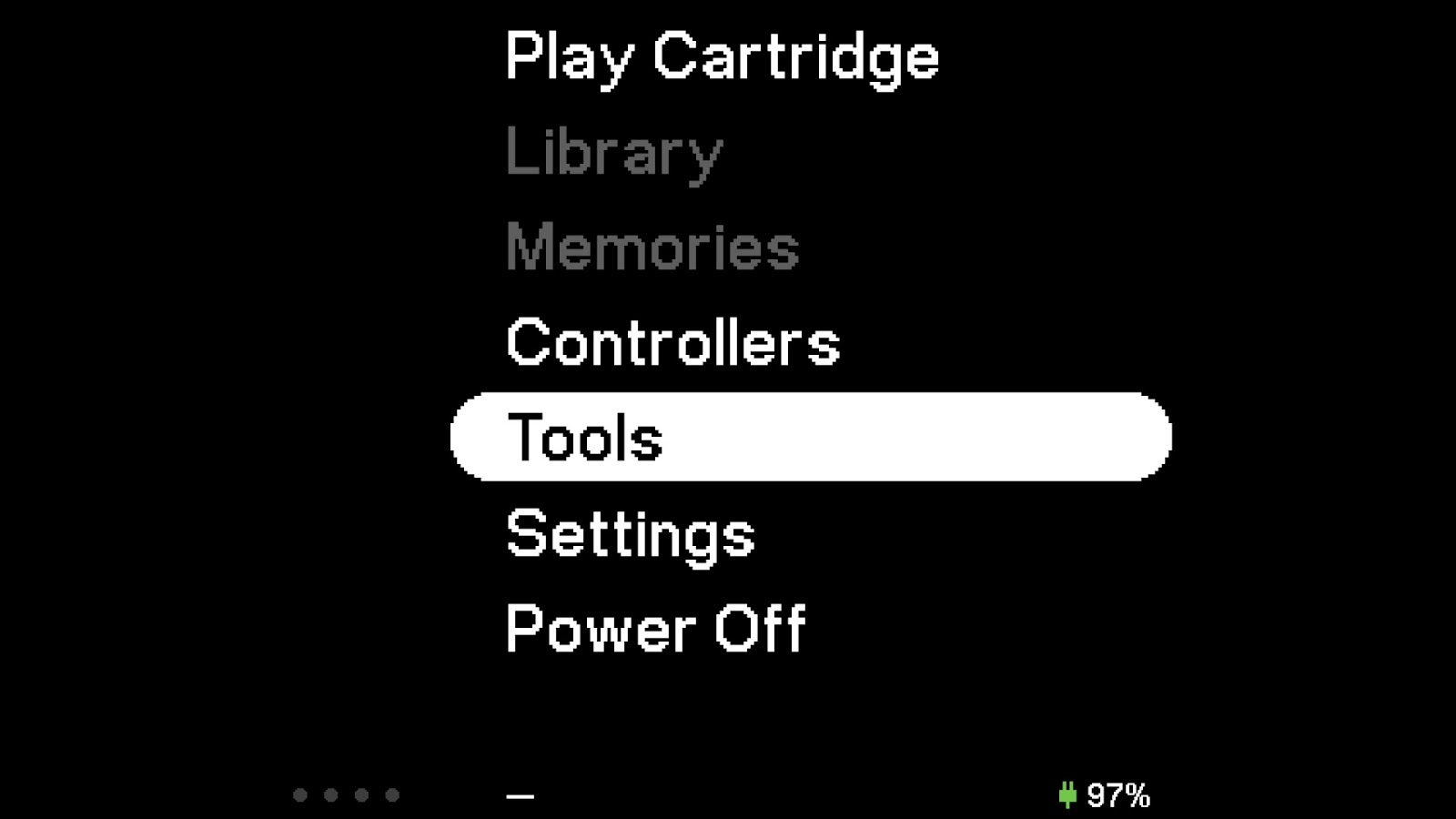 The menu ain’t much, but it’s getting there. 