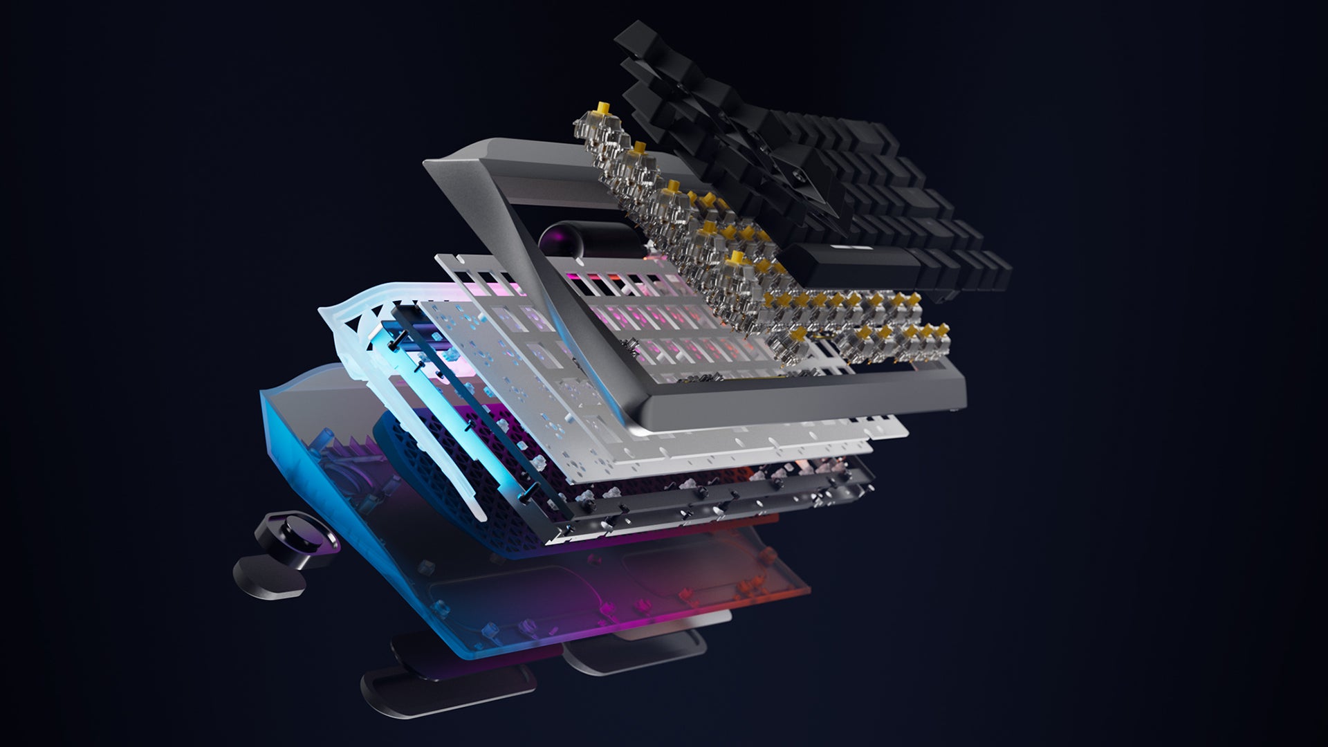 If your keyboard looks like this, place some heavy books on top until it is flat again. 