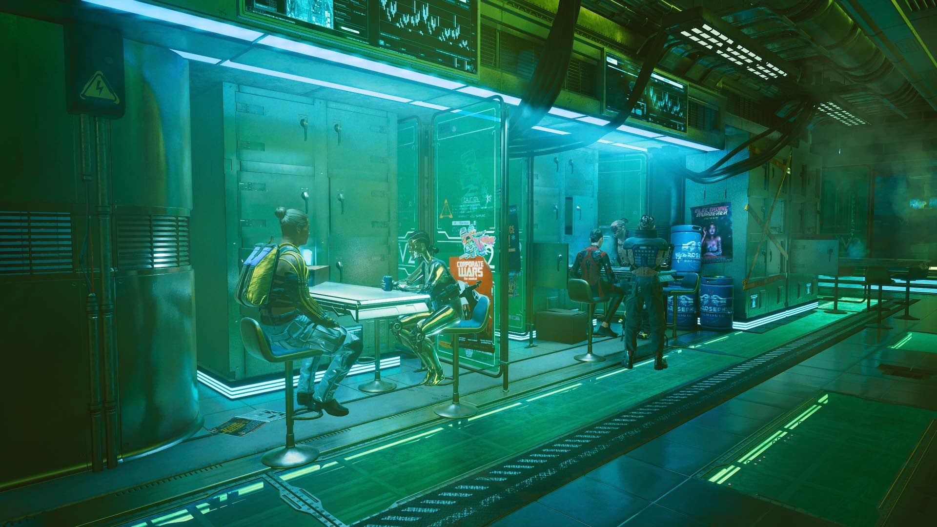 Night City’s Afterlife is spacious without being sparse.