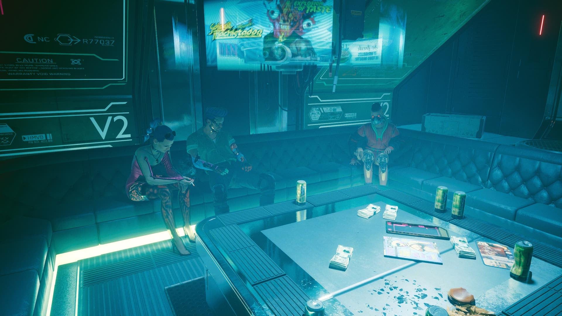 Night City’s cozy backroom booths are meant to hide away in for hours.