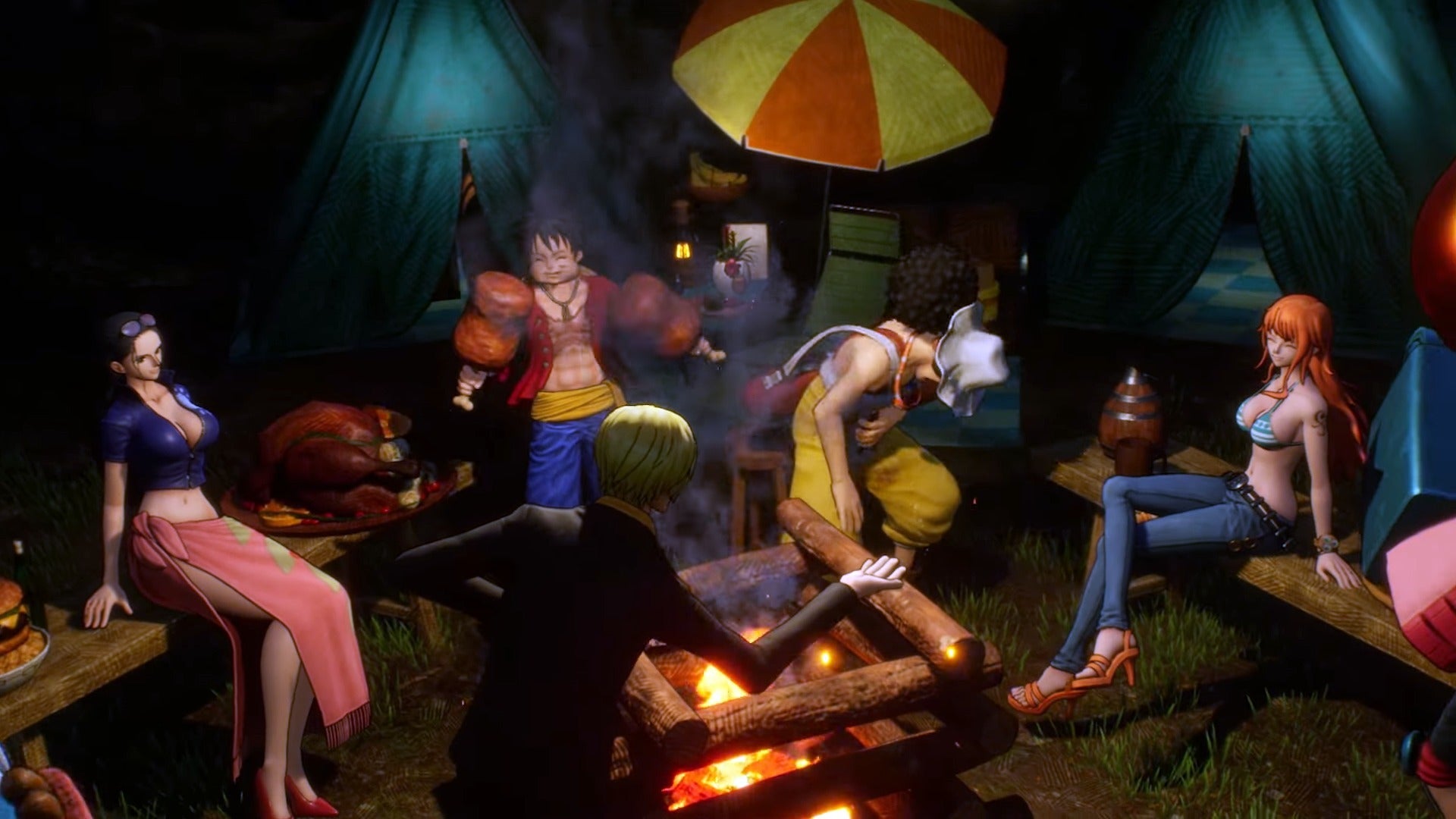 The hallowed post-adventure feast. A staple in the One Piece franchise. 