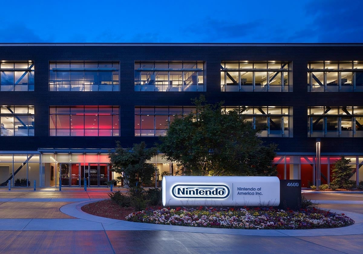The main building at Nintendo of Americaâs Redmond, Washington headquarters. Contractors there say theyâre discouraged from lingering inside.