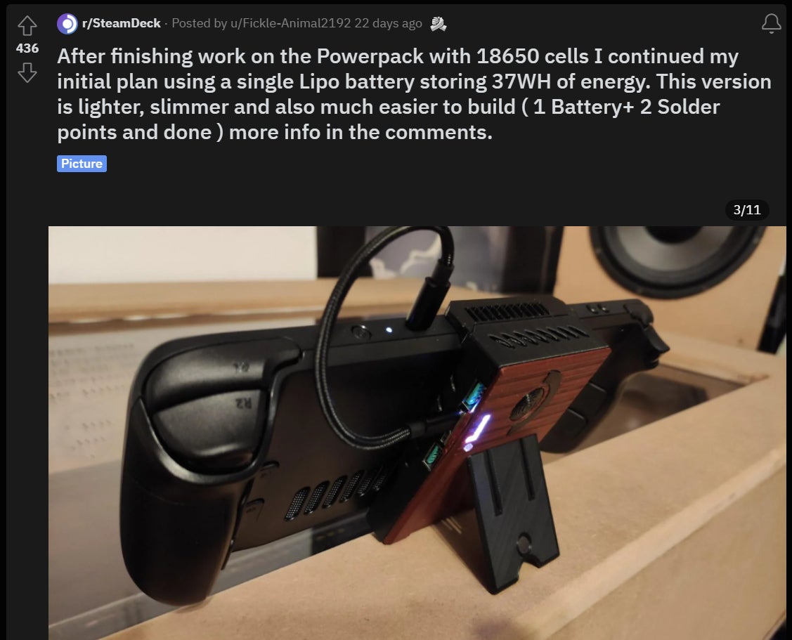 For the Steam Deck community, solutions to problems like battery life are only a 3D printer away.