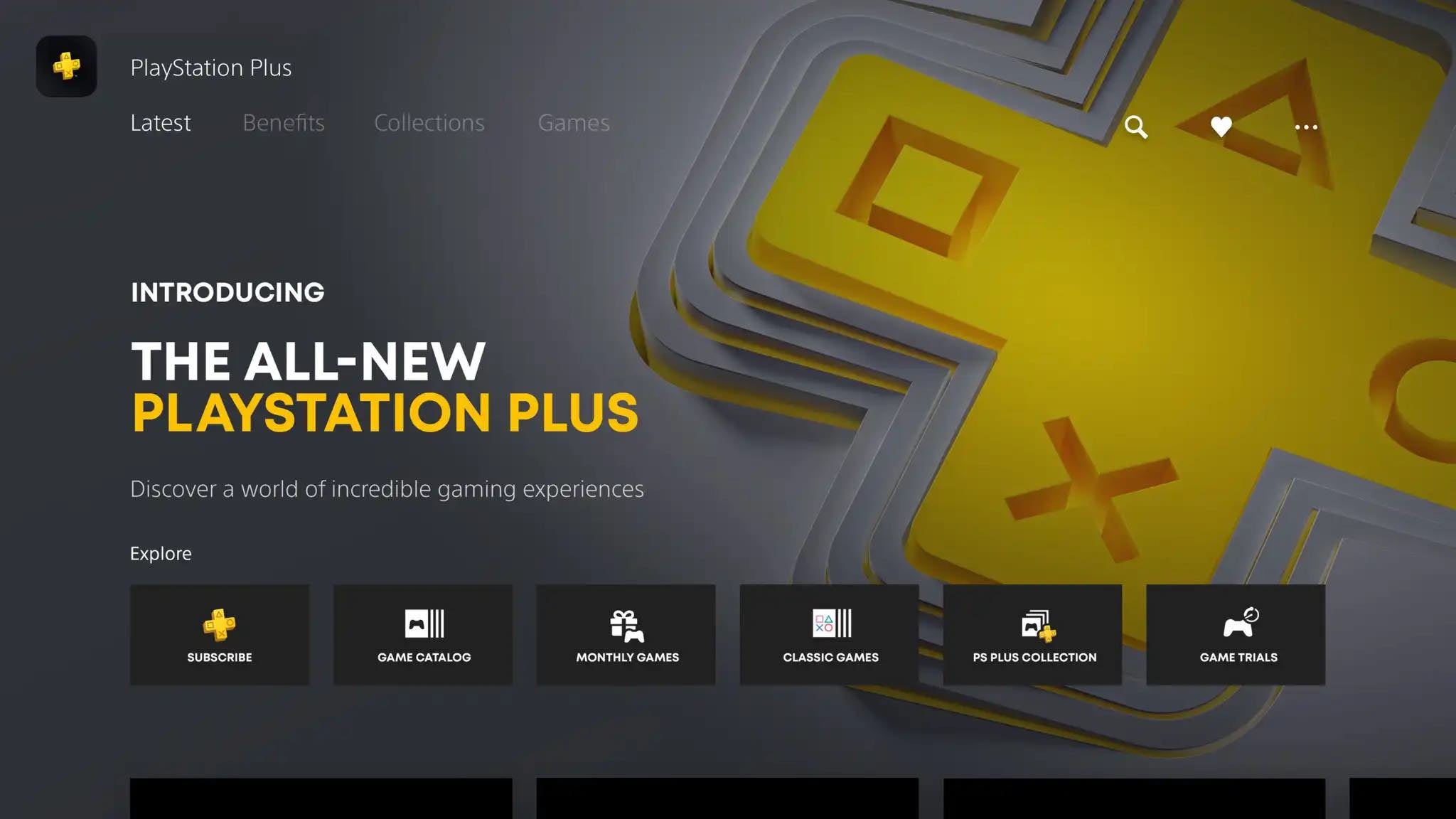 Hereâs a look at the PS5 dashboard for the PS Plus revamp.