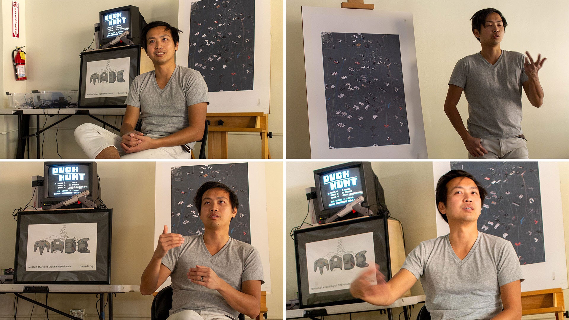 Executive director Shem Nguyen waxing poetic about Duck Hunt, probably.