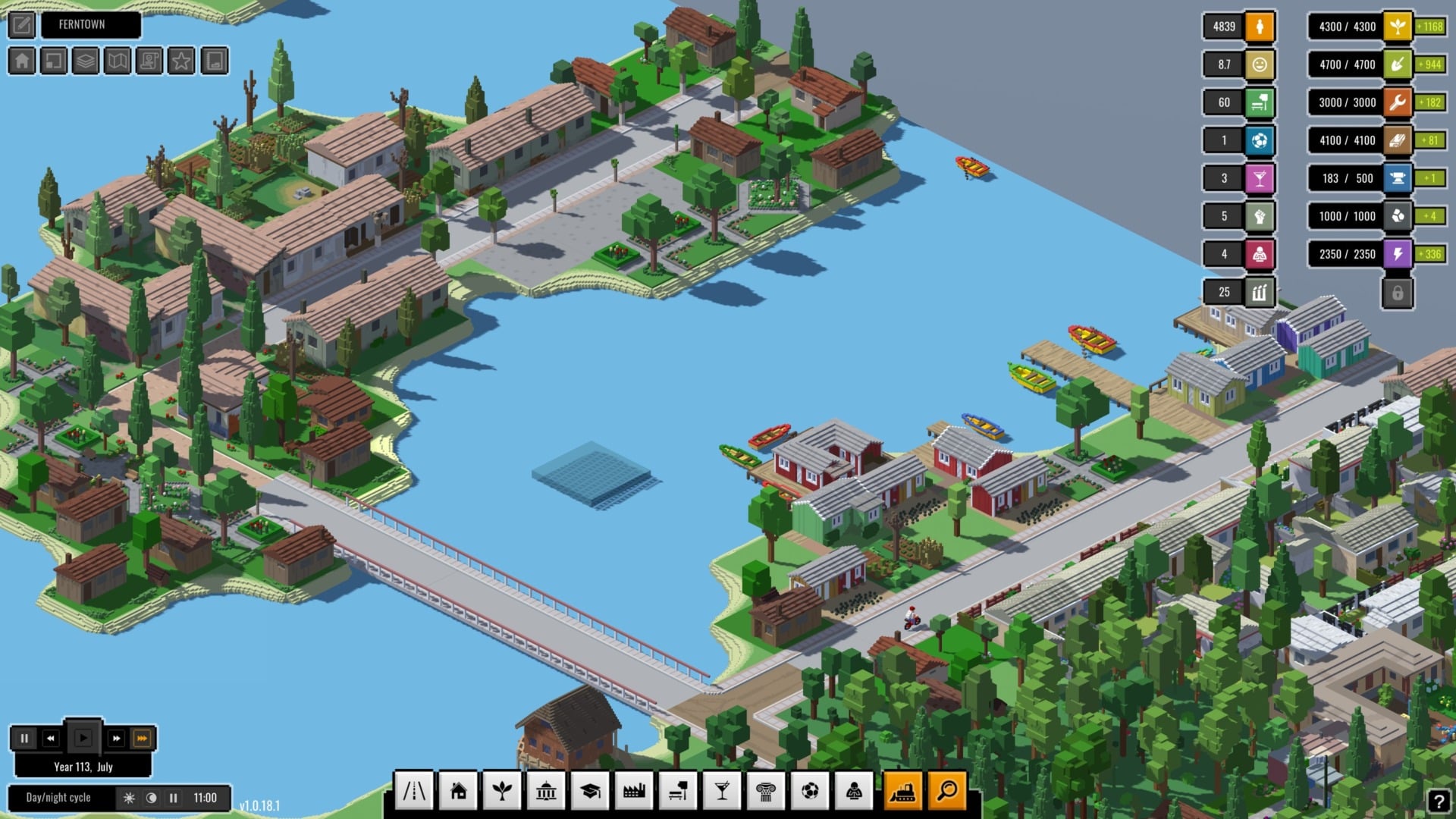 See how the houses next to the docks look more âcoastalâ than the others? Nice touch!