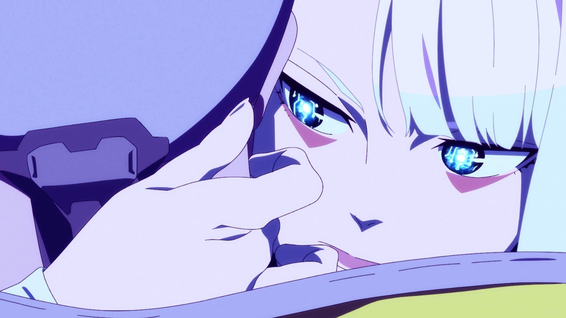 They’re purpling. Not leaving enough space for Cyberpunk Jesus, aka Johnny Silverhand. Image: Netflix / Studio Trigger / CD Projekt Red