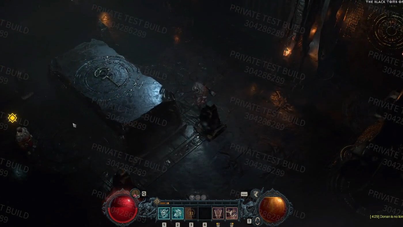 A much more representatively crisp moment from the game, but so dark itâs hard to make much out.