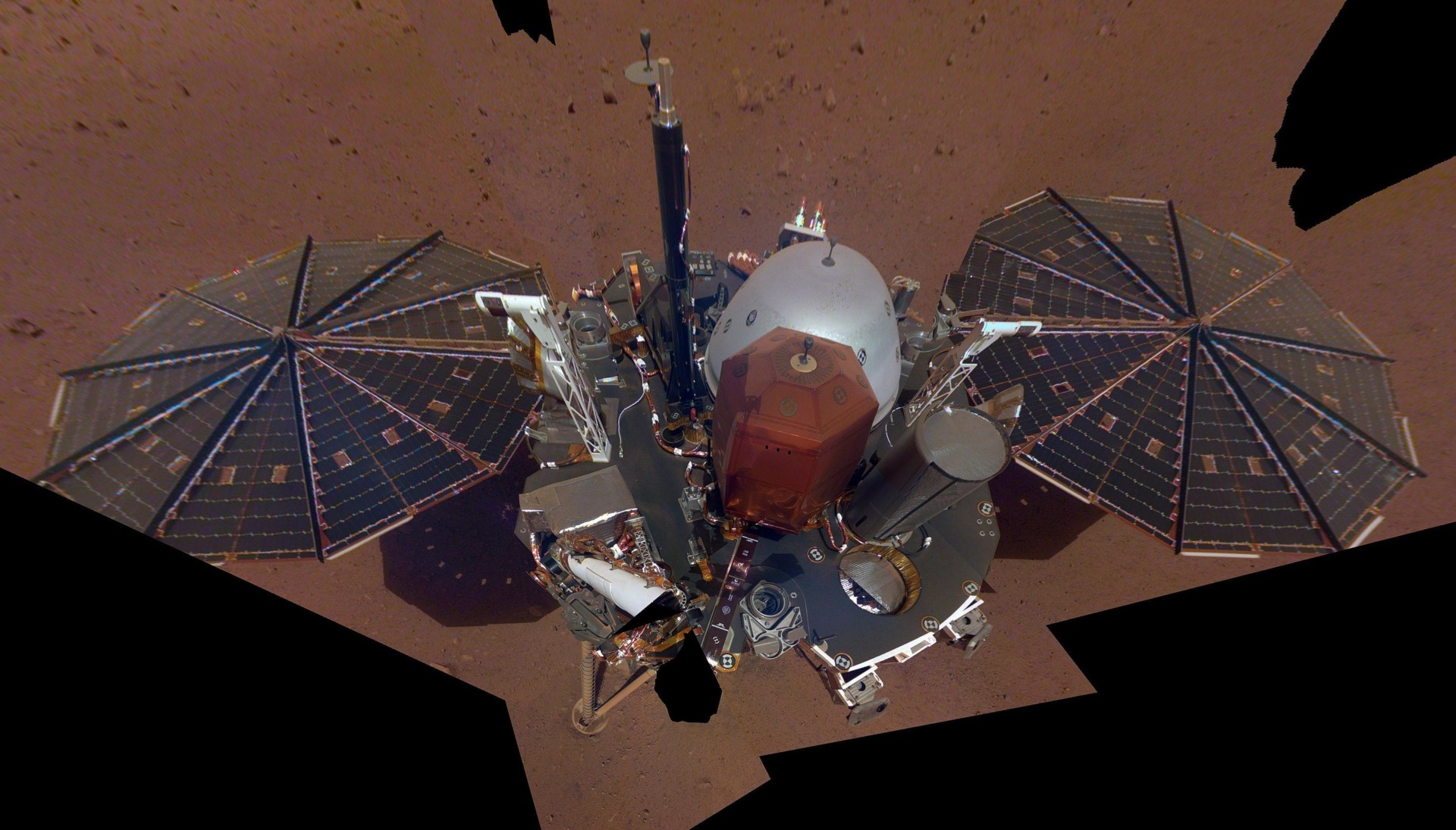 A selfie taken by InSight back in 2018