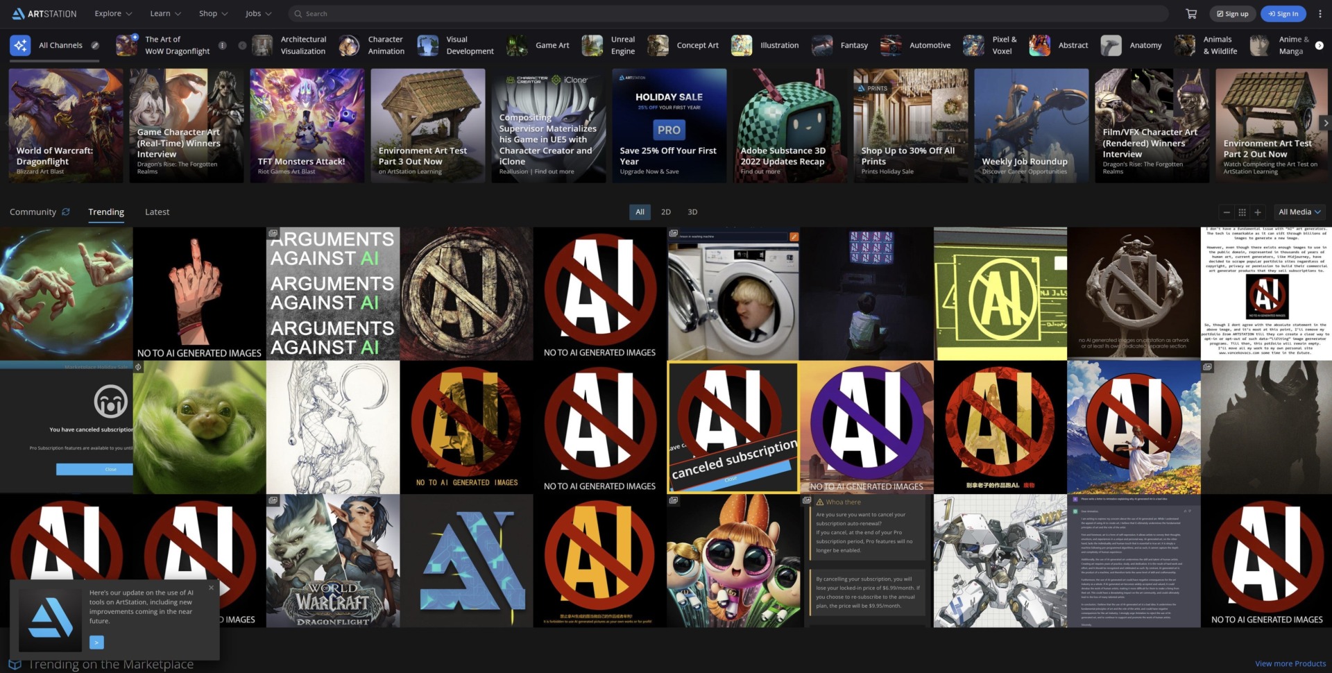 Screenshot: ArtStation