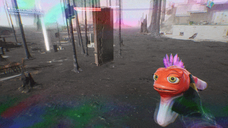 The spatial effects of these scenes can be trippy. Head for the column of light once you’ve had a chat with each one’s NPC.