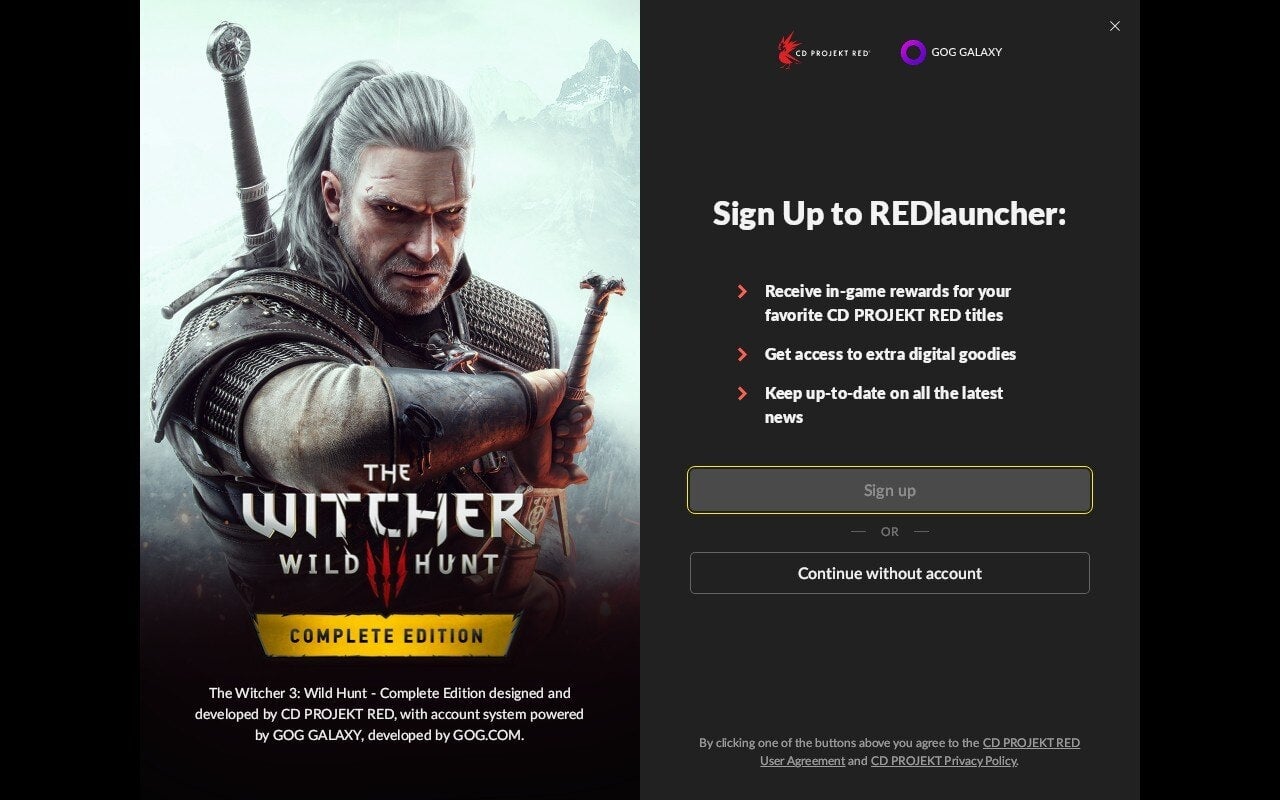 The Witcher 3 is fully playable offline, but sign-in prompts like this are very common on Steam games and they won’t always let you play without an initial log in.