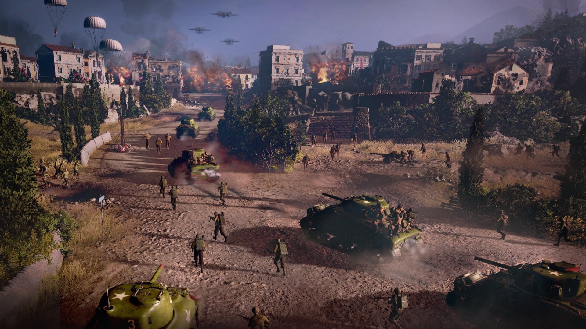 The hills, the stairs, the buildings, Italy’s towns and villages are a perfect setting for Company of Heroes’ puzzle-like gameplay