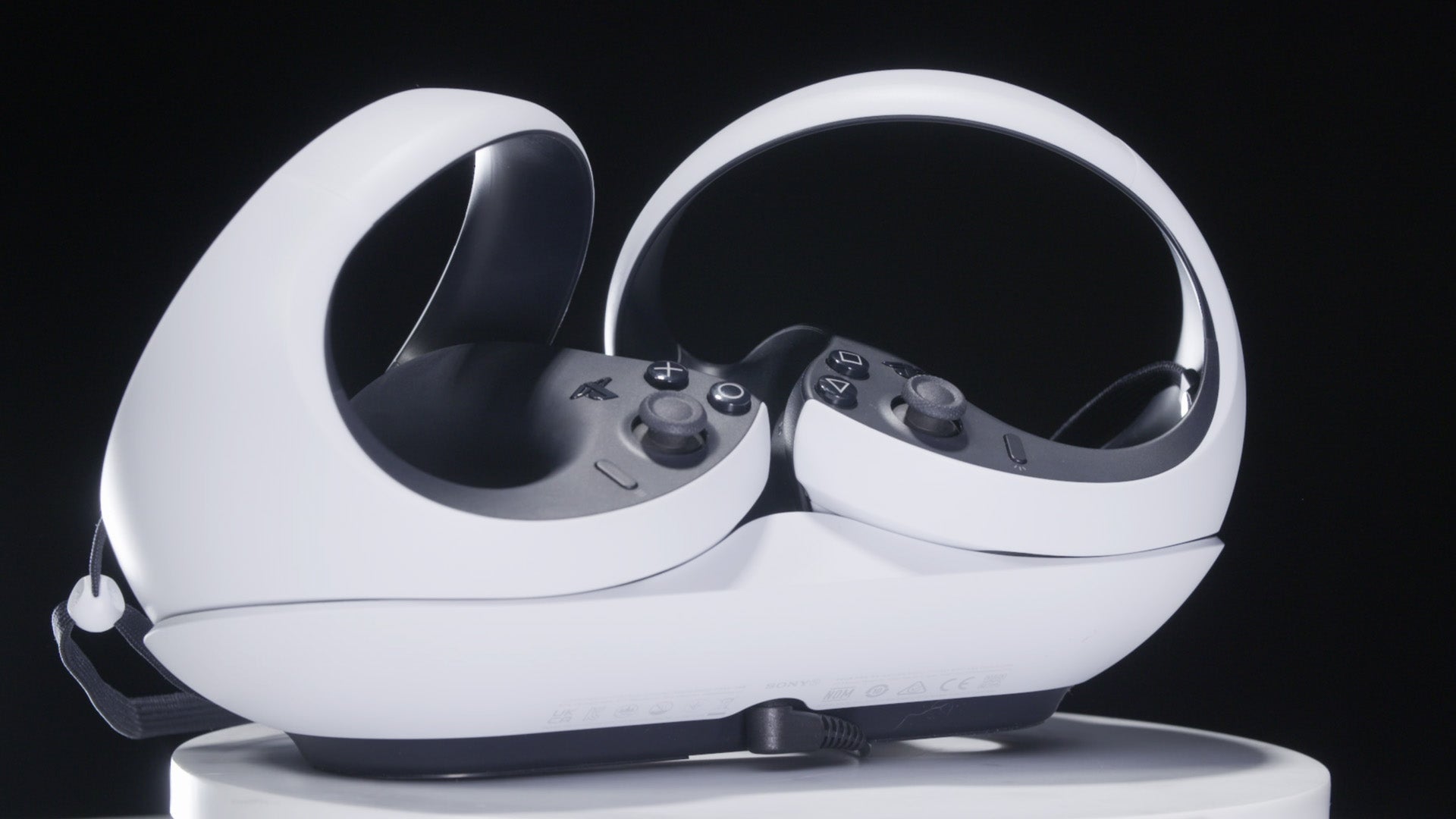 The charging cradle (sold separately) is a must-buy for PS VR2.