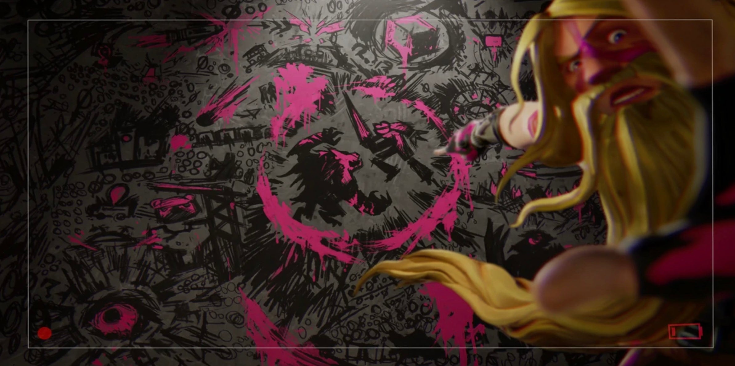 The character of Jonesy sees a vision of the fight between a kaiju and a mech that would end this chapter.