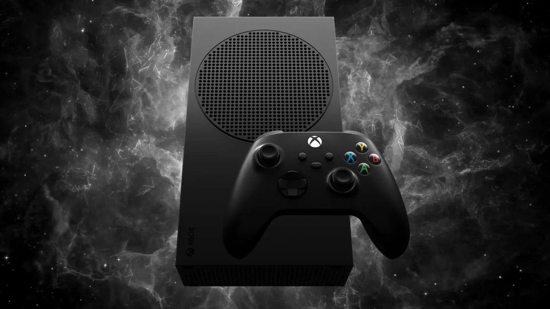 A black Xbox Series S is revealed.