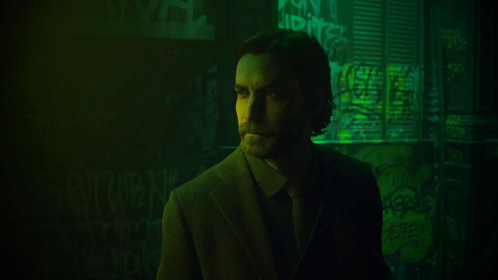 Alan Wake appears mysterious.