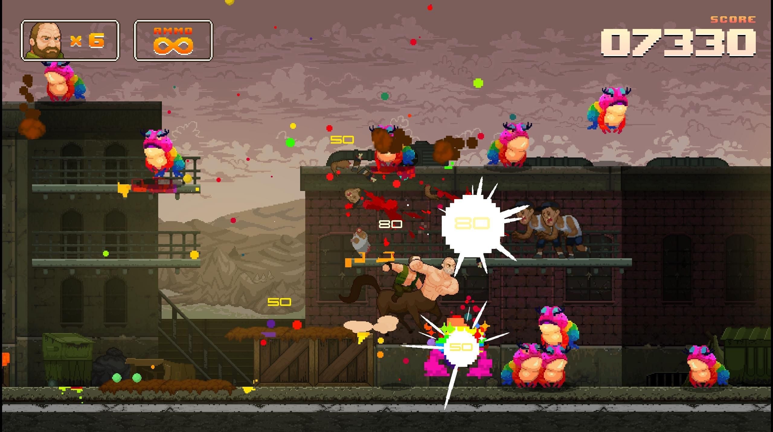 This is, and I wish I were making this up, Alex Jones riding on the back of a centaur Joe Rogan, as they fight gay frogs.