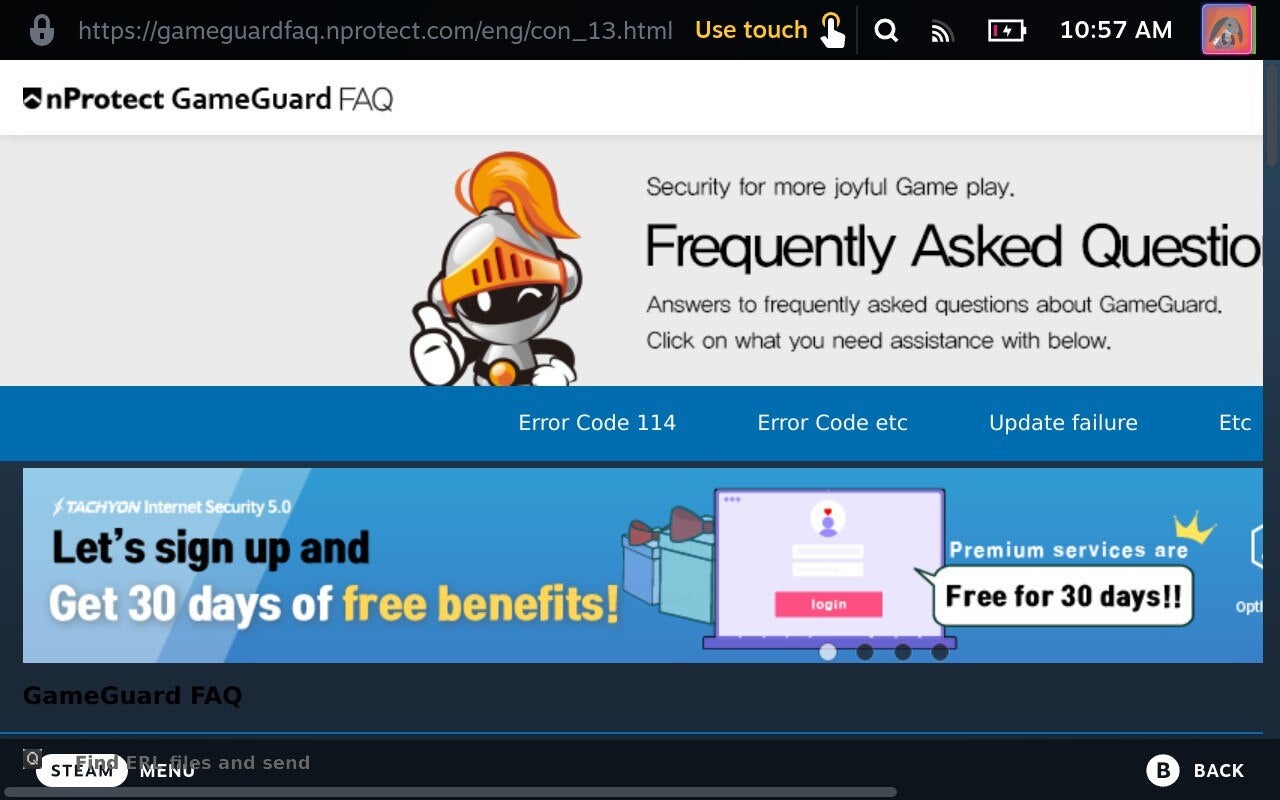 This screen might pop up when launching Helldivers 2 on Steam Deck. Just hit B and you’re good to go.